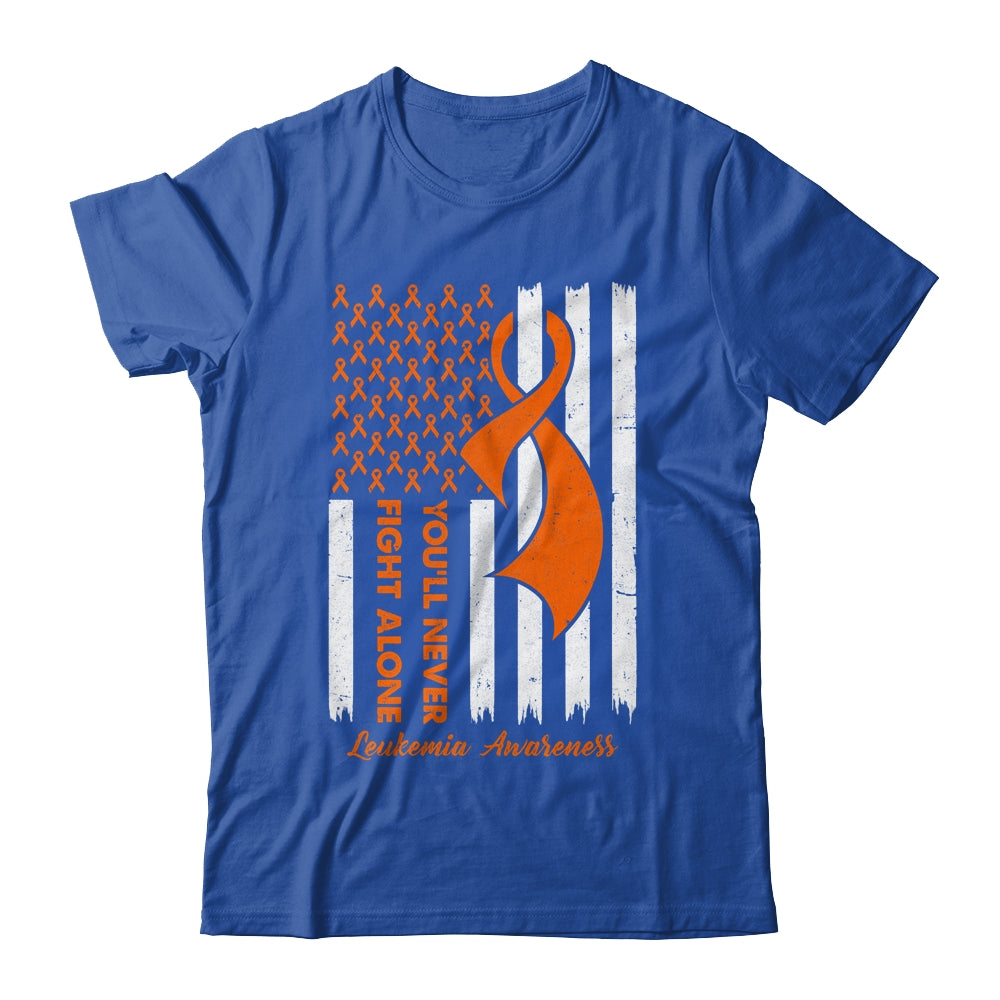 You'll Never Fight Alone Blood Cancer Leukemia Awareness Shirt & Hoodie | siriusteestore