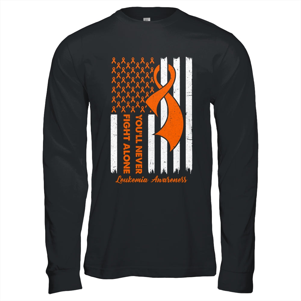 You'll Never Fight Alone Blood Cancer Leukemia Awareness Shirt & Hoodie | siriusteestore