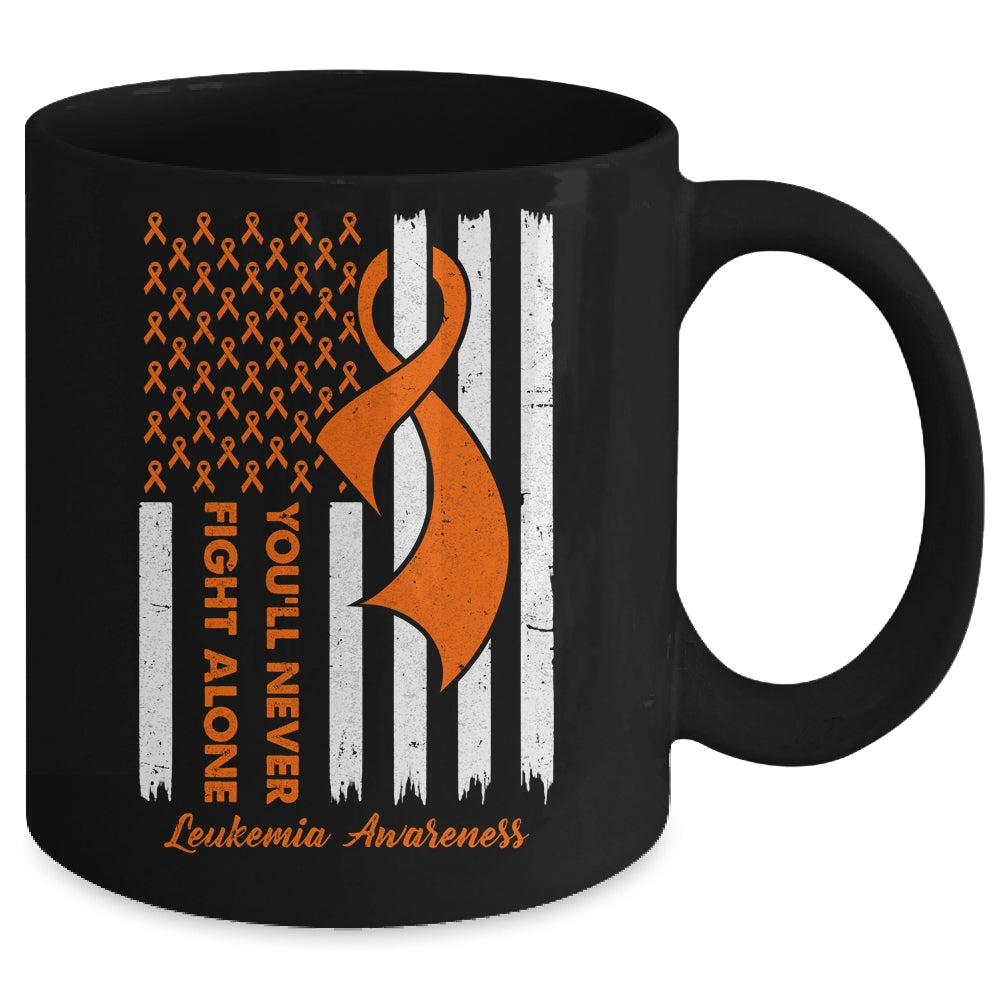 You'll Never Fight Alone Blood Cancer Leukemia Awareness Mug | siriusteestore