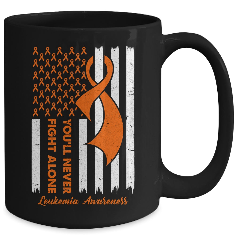 You'll Never Fight Alone Blood Cancer Leukemia Awareness Mug | siriusteestore