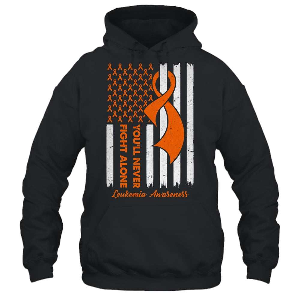 You'll Never Fight Alone Blood Cancer Leukemia Awareness Shirt & Hoodie | siriusteestore
