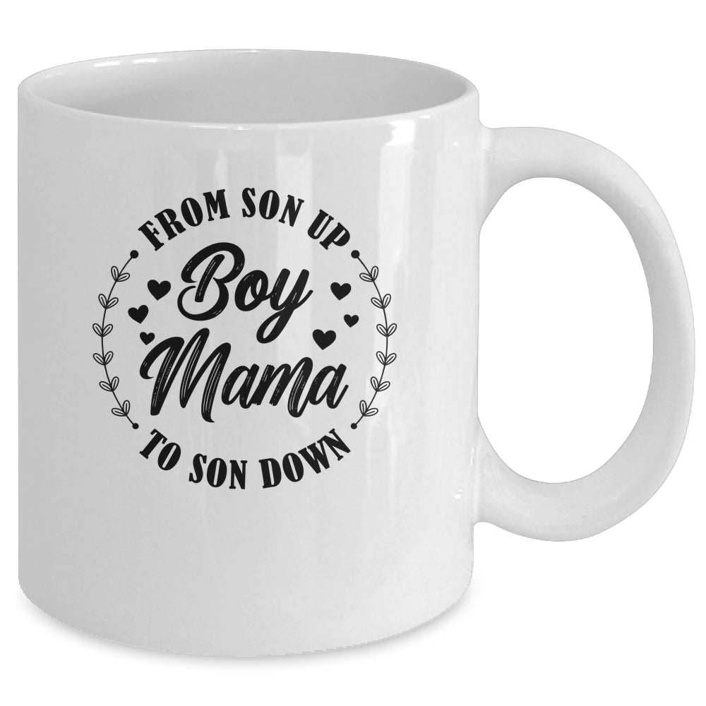 Young Mum From Son To Sun Down Mother's Day Funny Mum Cute Mug | siriusteestore