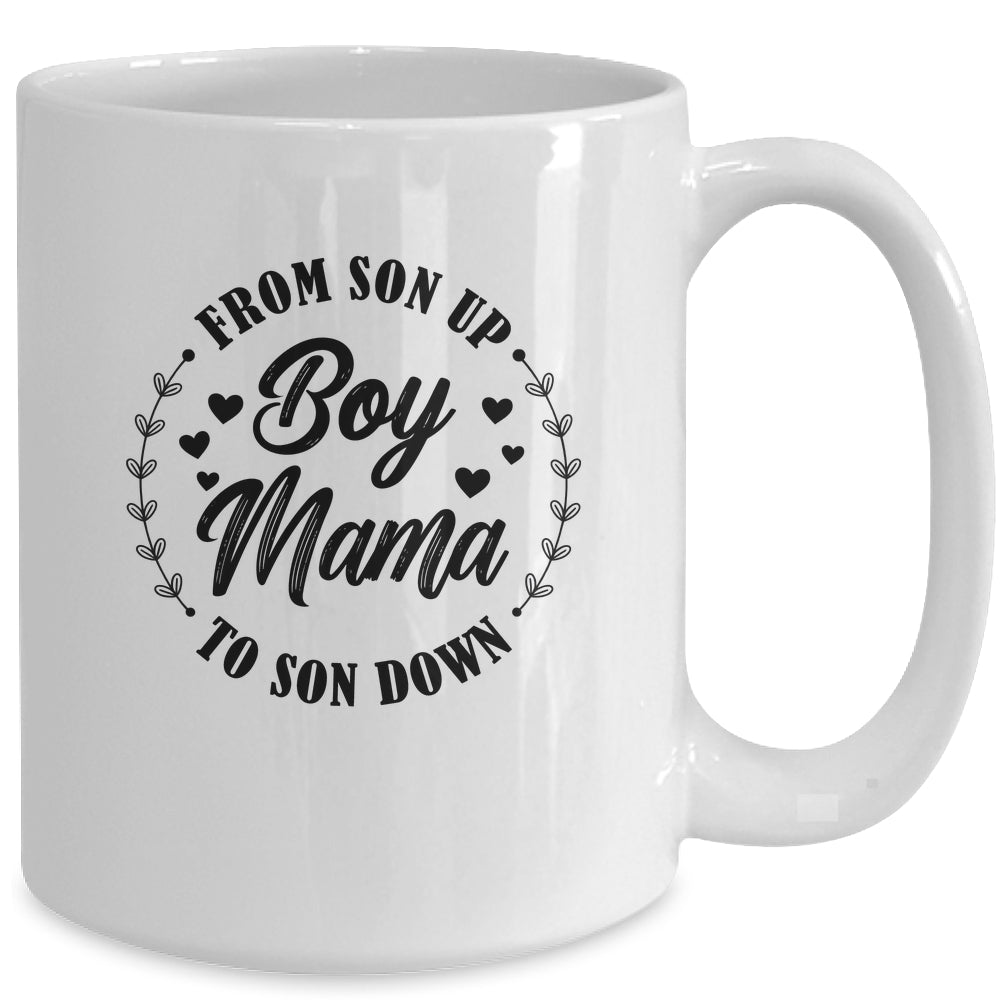 Young Mum From Son To Sun Down Mother's Day Funny Mum Cute Mug | siriusteestore