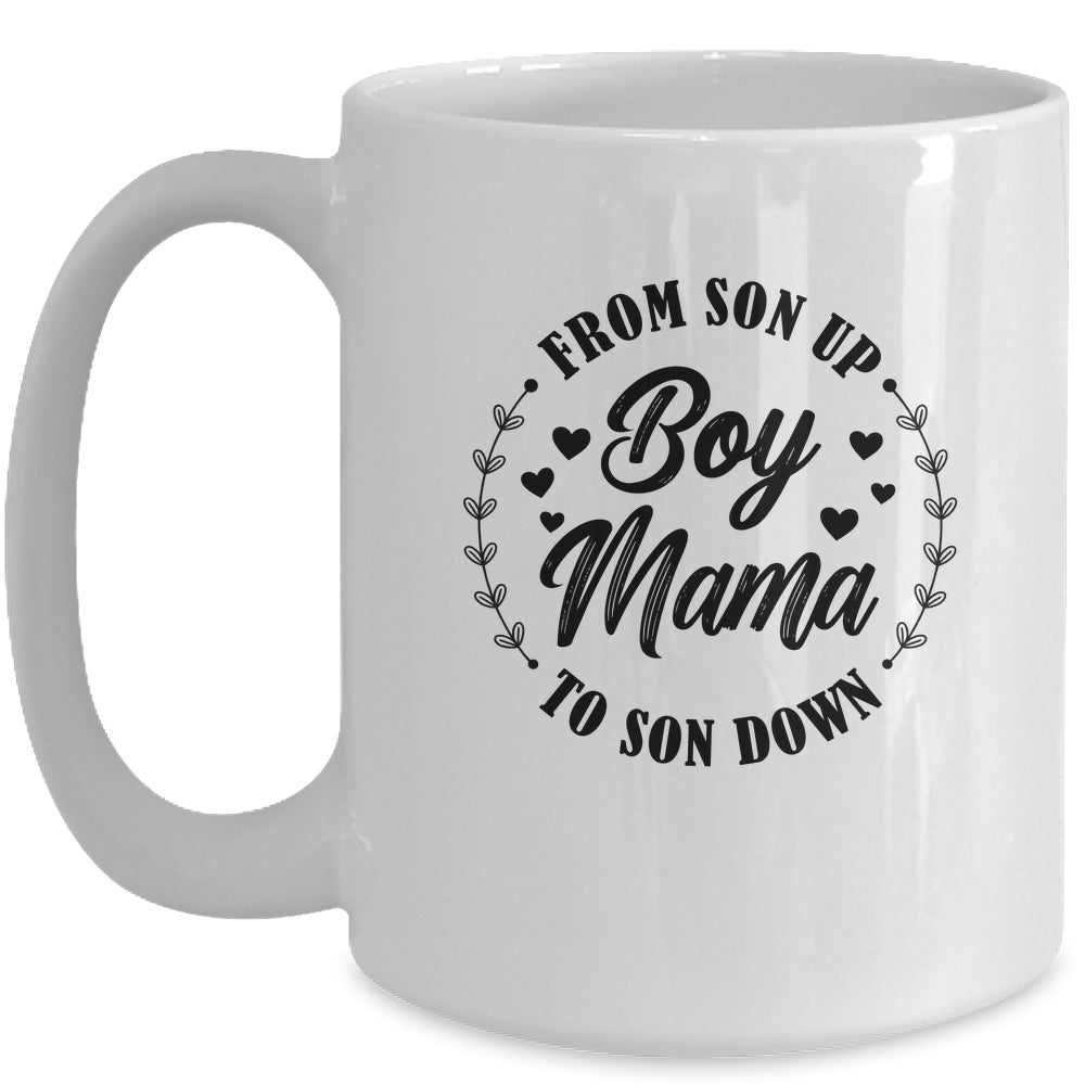 Young Mum From Son To Sun Down Mother's Day Funny Mum Cute Mug | siriusteestore