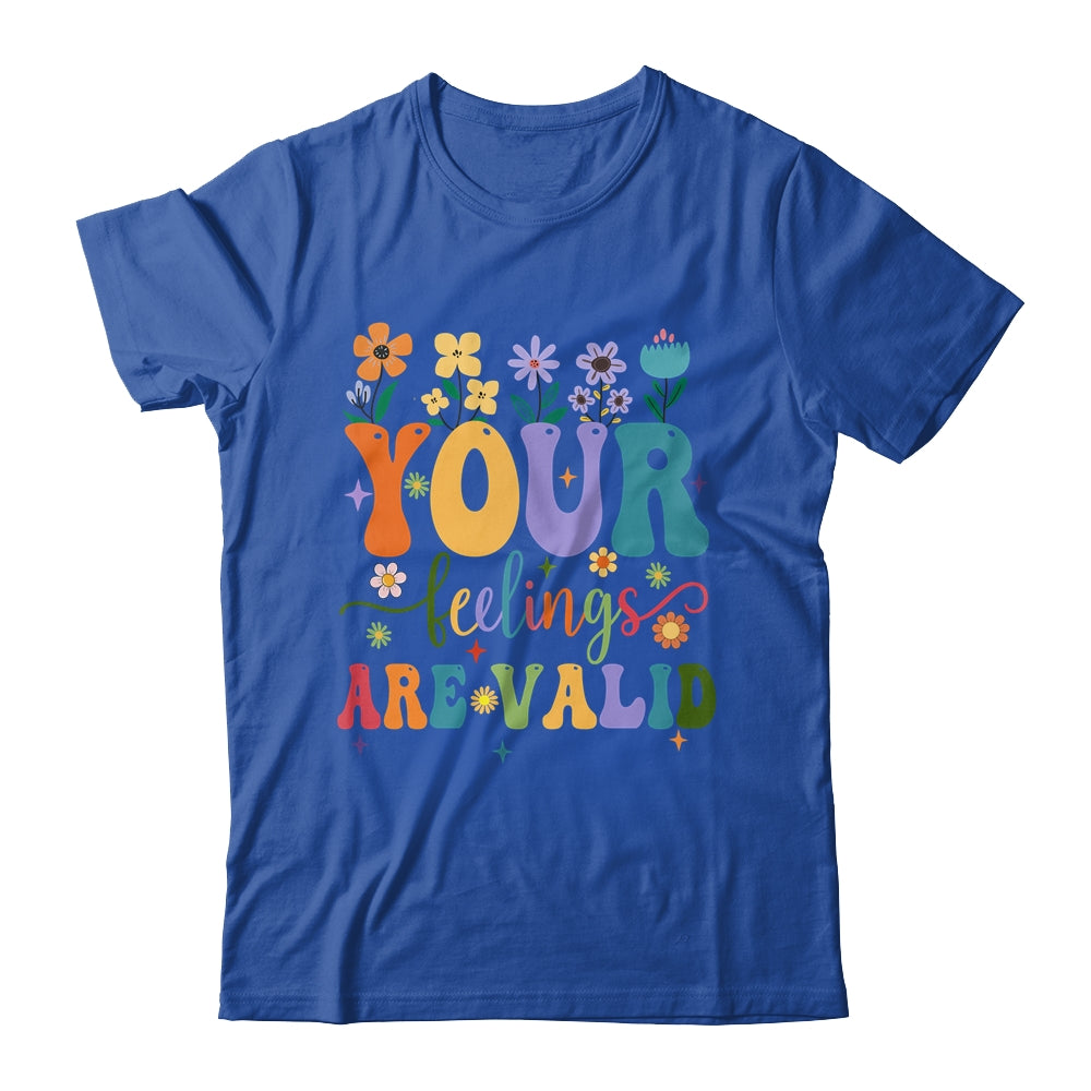 Your Feelings Are Valid Cute Retro Mental Health Awareness Shirt & Tank Top | siriusteestore
