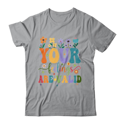 Your Feelings Are Valid Cute Retro Mental Health Awareness Shirt & Tank Top | siriusteestore