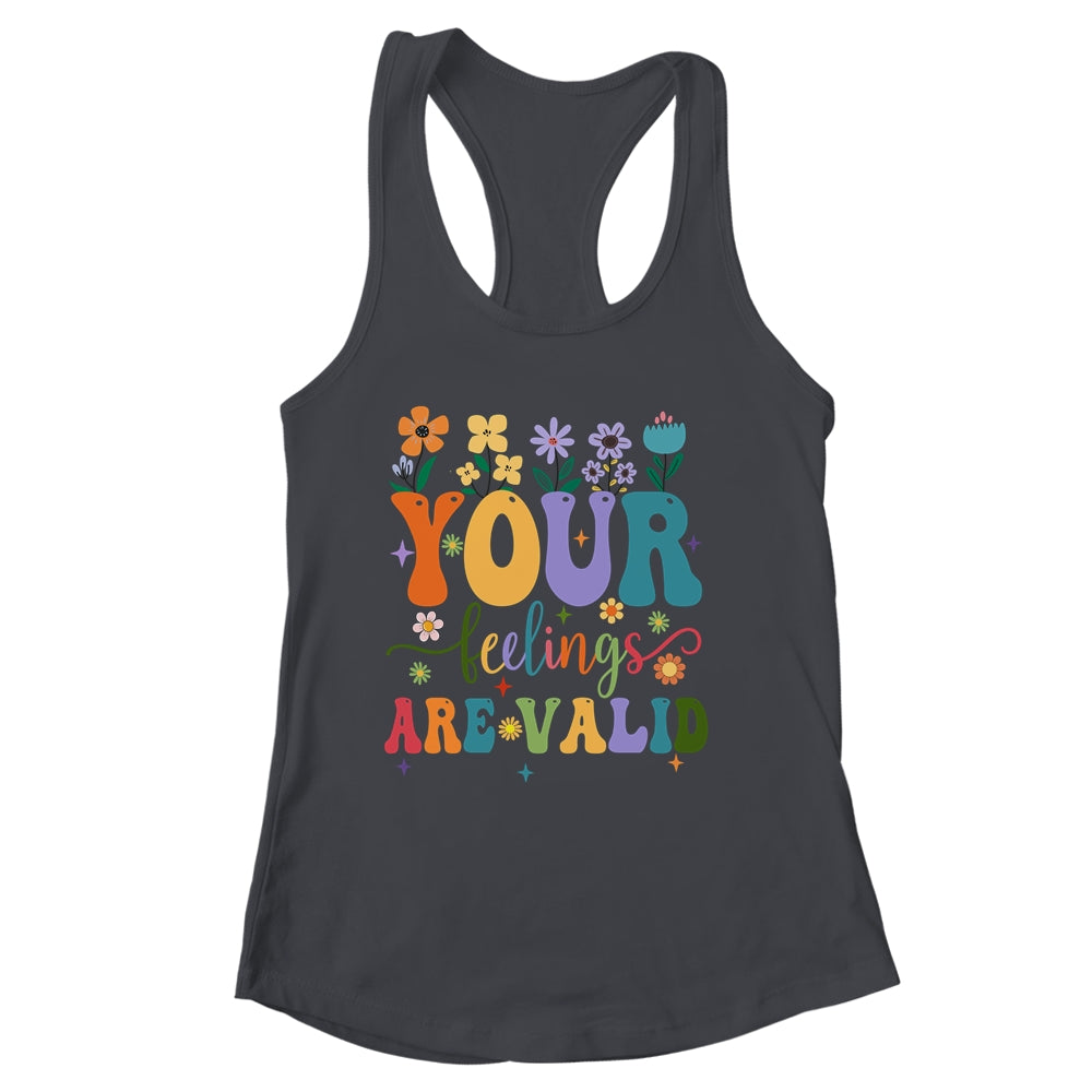 Your Feelings Are Valid Cute Retro Mental Health Awareness Shirt & Tank Top | siriusteestore