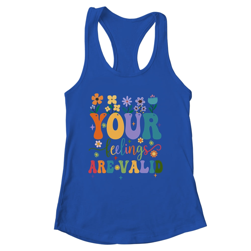 Your Feelings Are Valid Cute Retro Mental Health Awareness Shirt & Tank Top | siriusteestore
