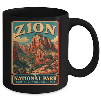 Zion National Park Utah Angels Landing Vintage Hiking Trail Mug | siriusteestore