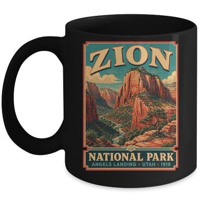 Zion National Park Utah Angels Landing Vintage Hiking Trail Mug | siriusteestore