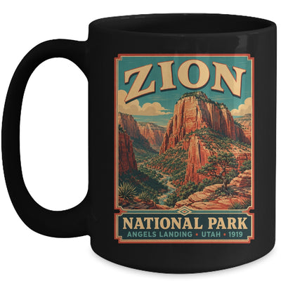 Zion National Park Utah Angels Landing Vintage Hiking Trail Mug | siriusteestore