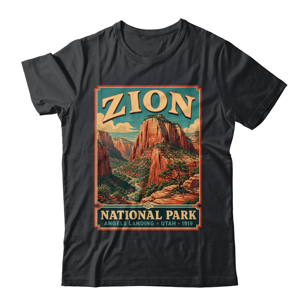 Zion National Park Utah Angels Landing Vintage Hiking Trail Shirt & Tank Top | siriusteestore