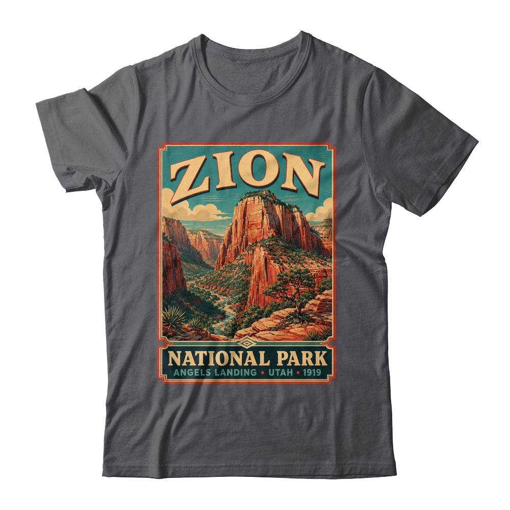 Zion National Park Utah Angels Landing Vintage Hiking Trail Shirt & Tank Top | siriusteestore