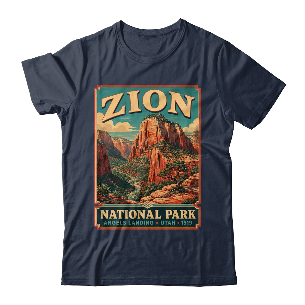 Zion National Park Utah Angels Landing Vintage Hiking Trail Shirt & Tank Top | siriusteestore