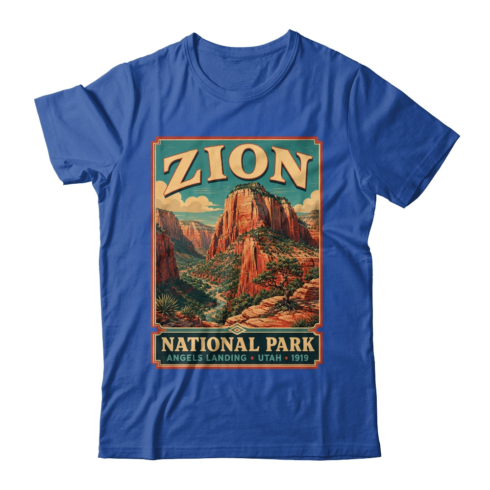 Zion National Park Utah Angels Landing Vintage Hiking Trail Shirt & Tank Top | siriusteestore