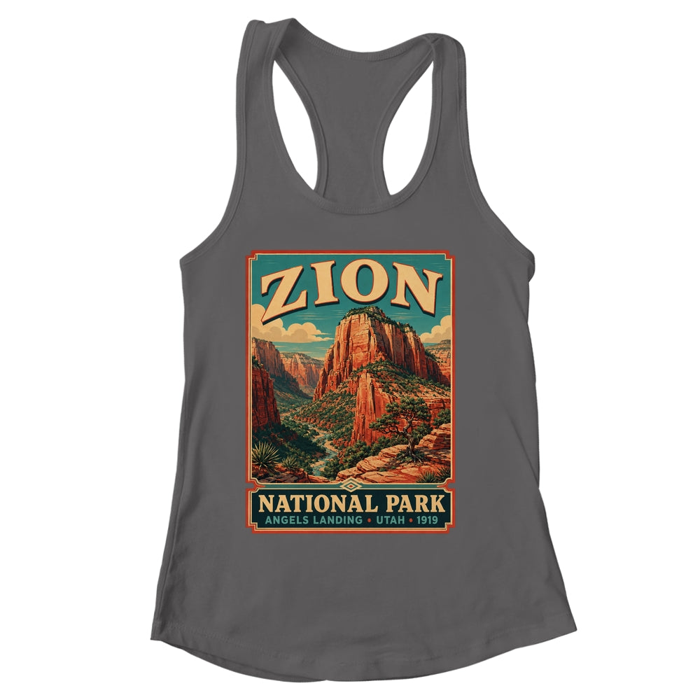 Zion National Park Utah Angels Landing Vintage Hiking Trail Shirt & Tank Top | siriusteestore