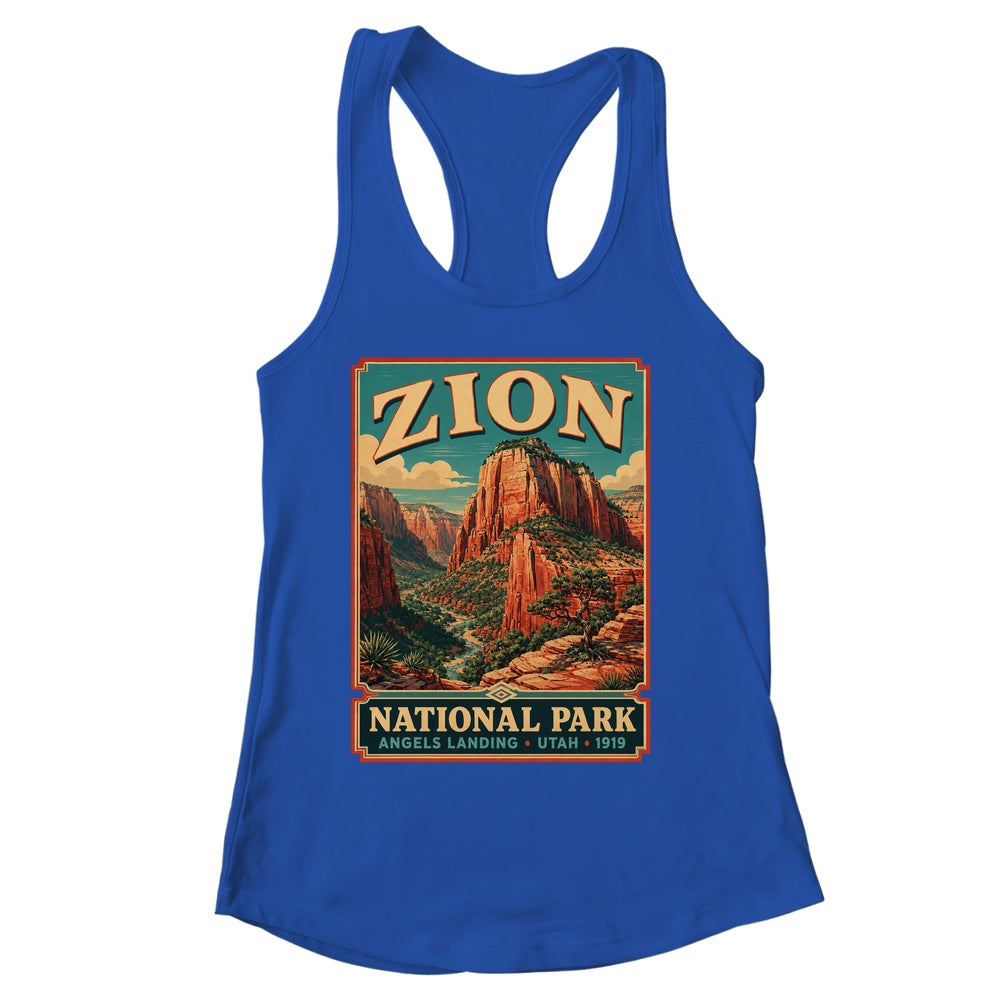 Zion National Park Utah Angels Landing Vintage Hiking Trail Shirt & Tank Top | siriusteestore