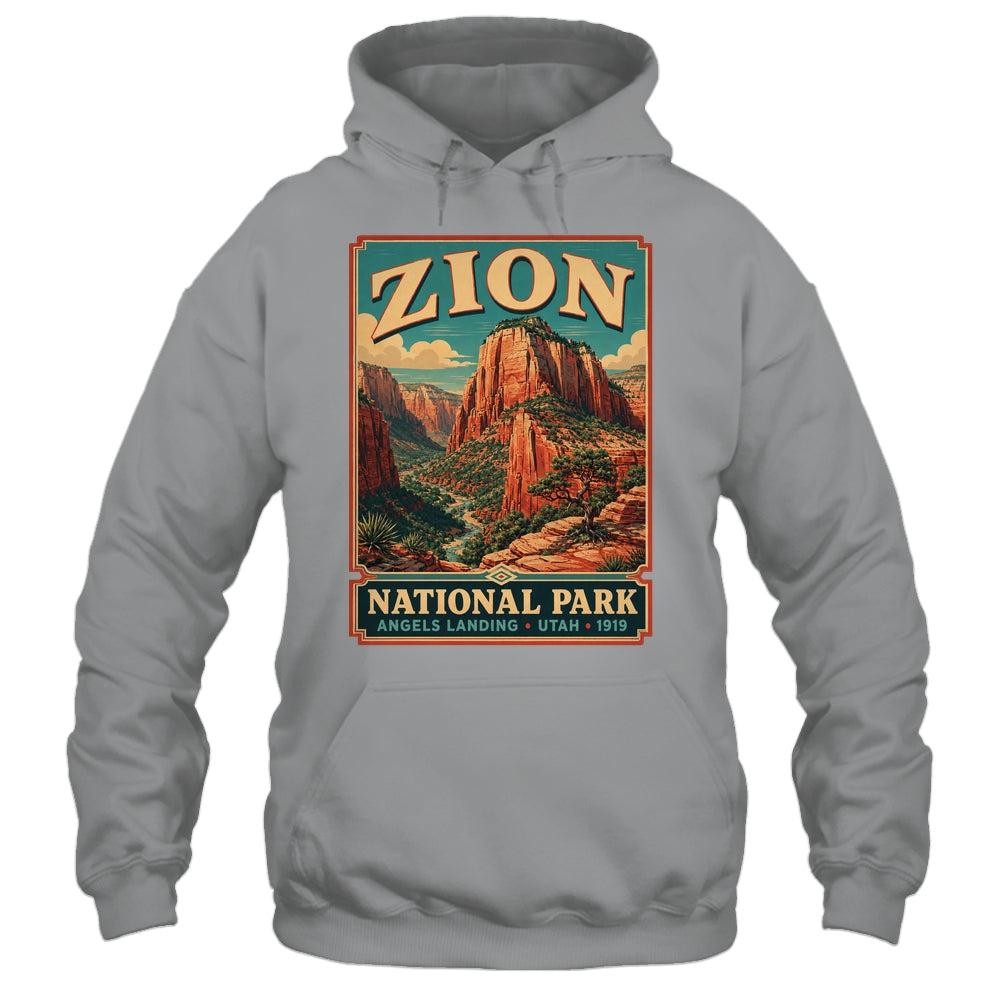 Zion National Park Utah Angels Landing Vintage Hiking Trail Shirt & Tank Top | siriusteestore
