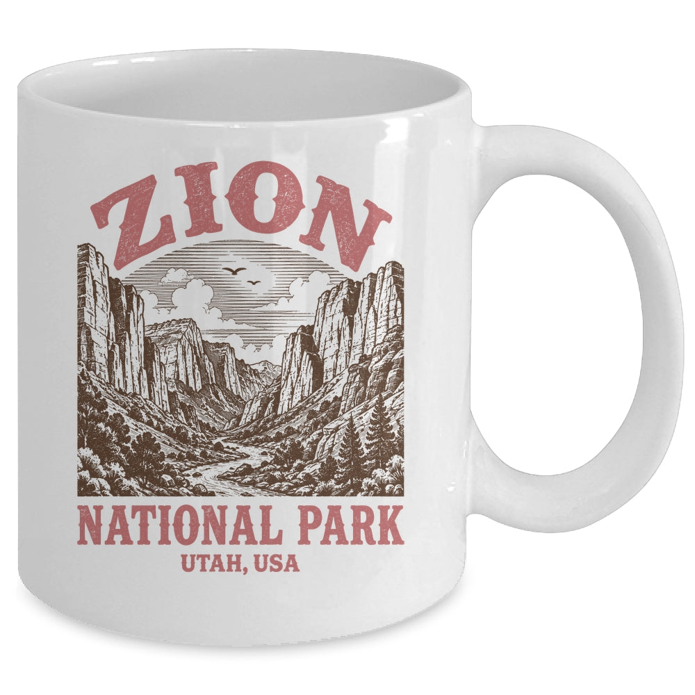 Zion National Park Utah Vintage Hiking Outdoor Men Women Mug | siriusteestore