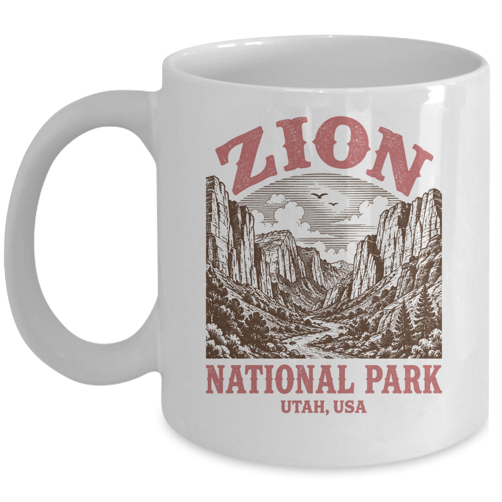 Zion National Park Utah Vintage Hiking Outdoor Men Women Mug | siriusteestore
