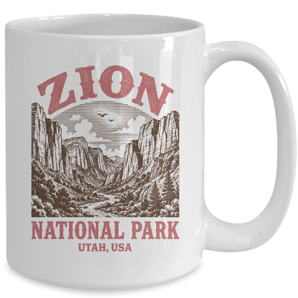 Zion National Park Utah Vintage Hiking Outdoor Men Women Mug | siriusteestore