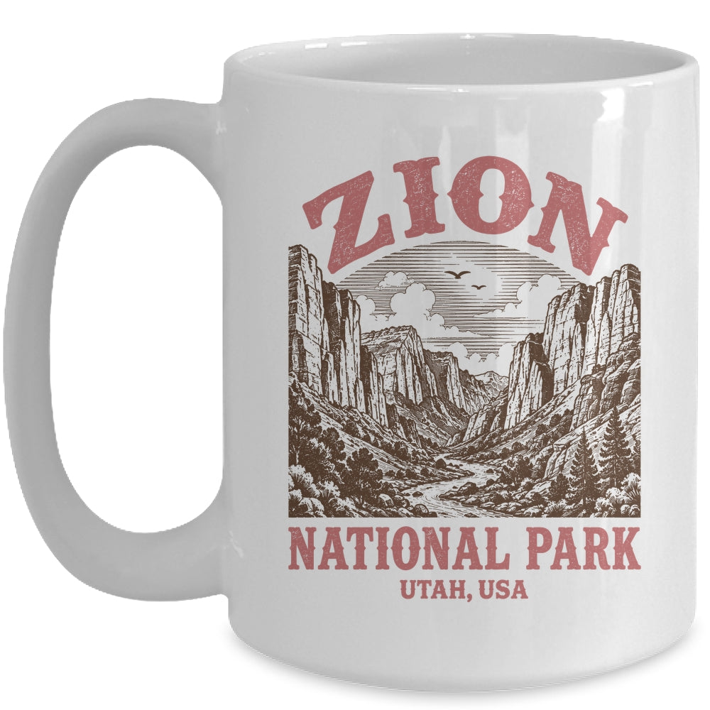 Zion National Park Utah Vintage Hiking Outdoor Men Women Mug | siriusteestore