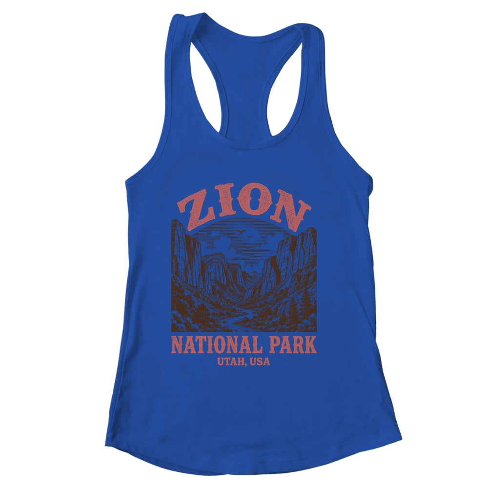 Zion National Park Utah Vintage Hiking Outdoor Men Women Shirt & Tank Top | siriusteestore