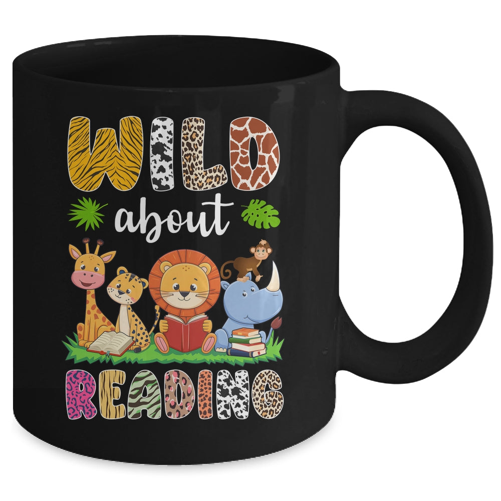 Zoo Animals Wild About Reading Books Reader Lover Librarian Mug | siriusteestore