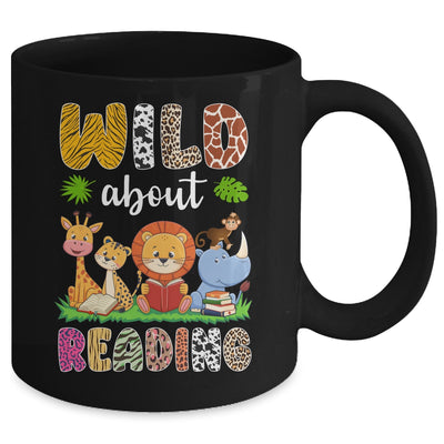 Zoo Animals Wild About Reading Books Reader Lover Librarian Mug | siriusteestore