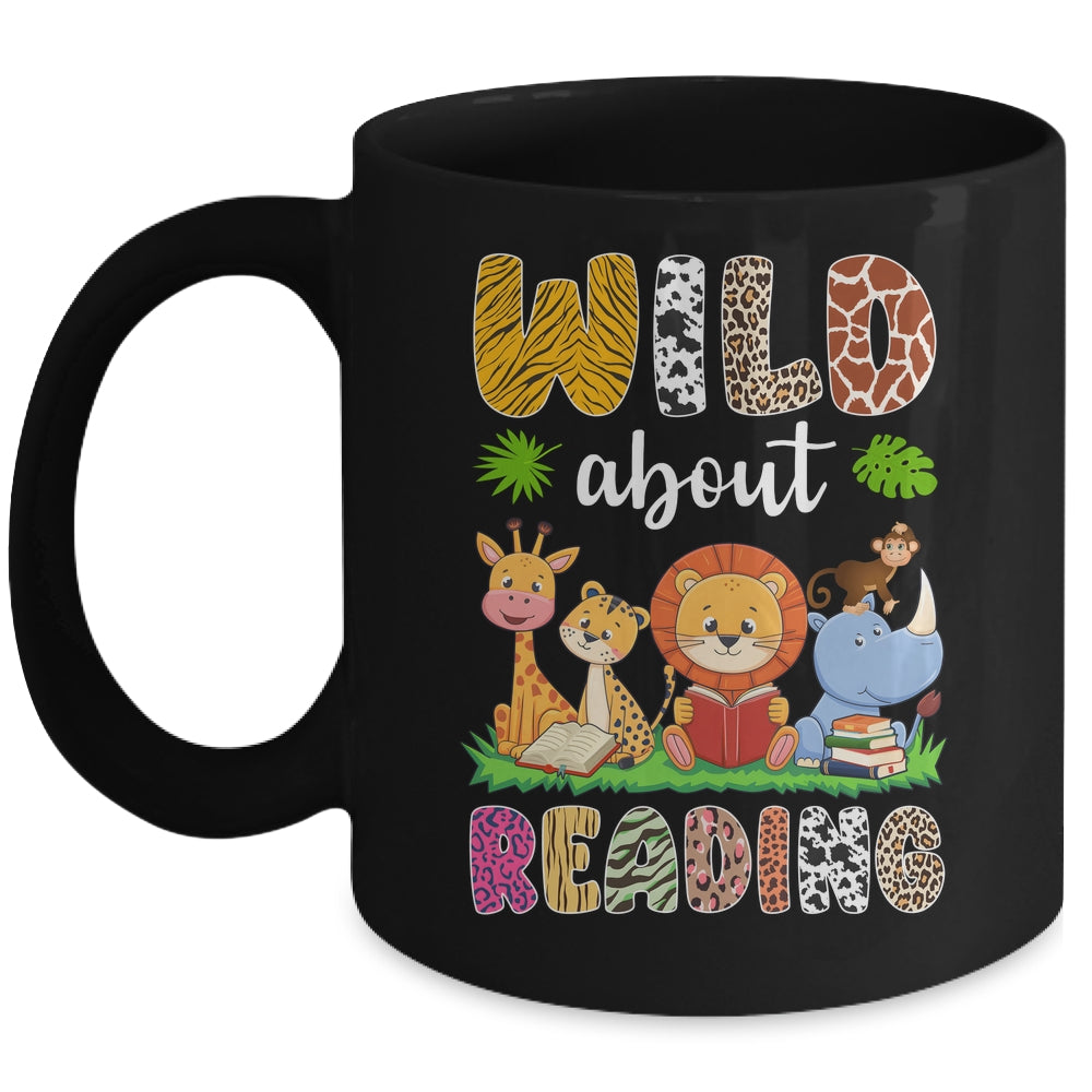 Zoo Animals Wild About Reading Books Reader Lover Librarian Mug | siriusteestore