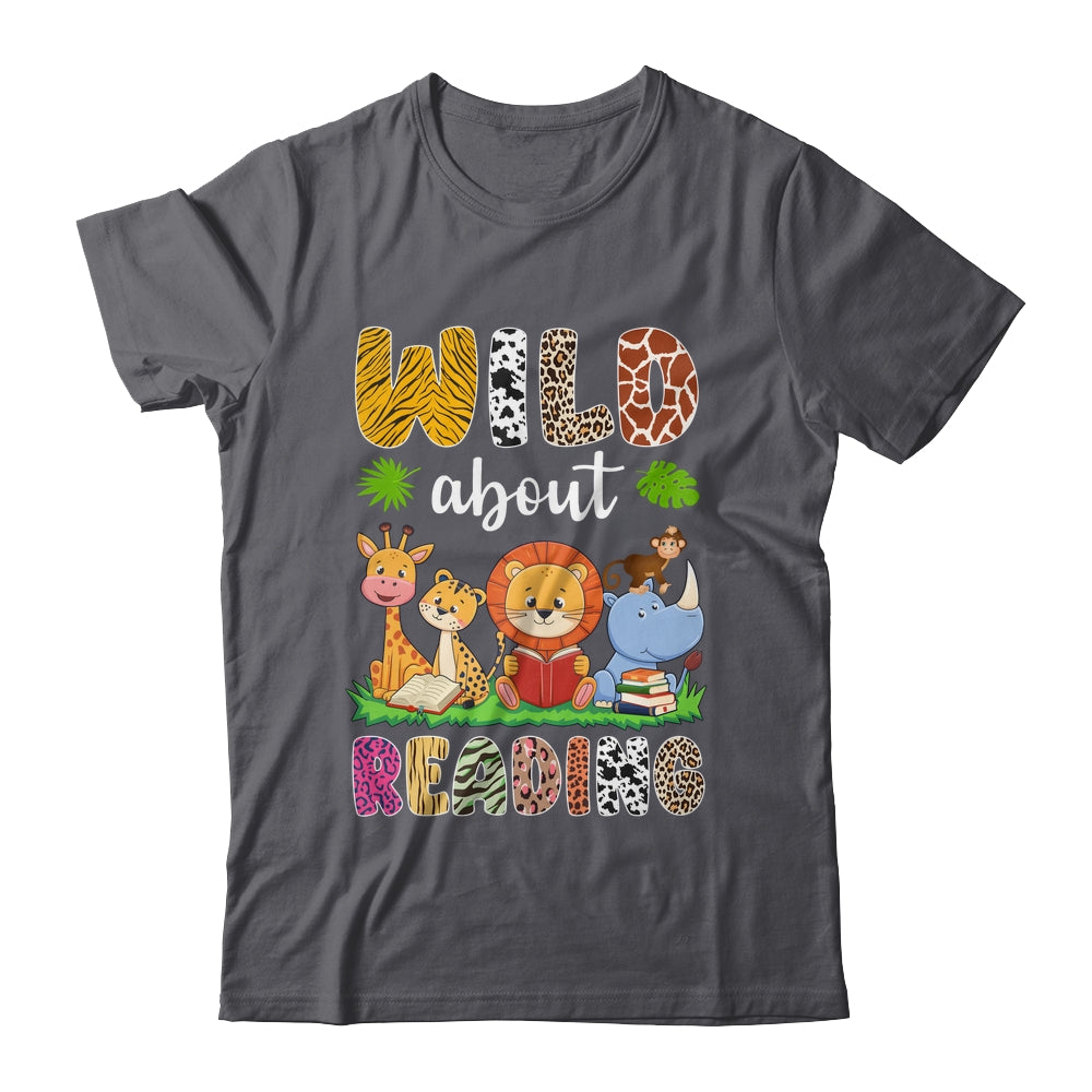Zoo Animals Wild About Reading Books Reader Lover Librarian Shirt & Hoodie | siriusteestore