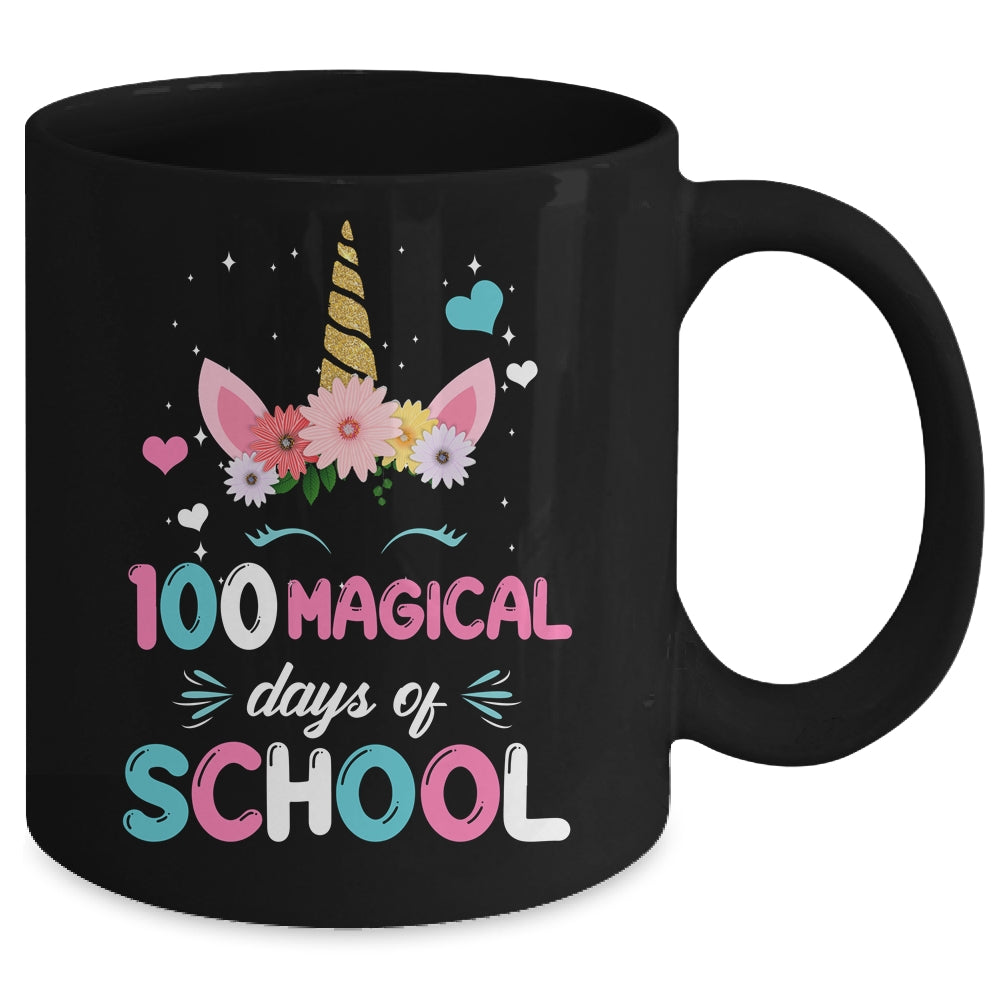100Th Day Of Kindergarten For Girls 100 Magical Days Mug | siriusteestore