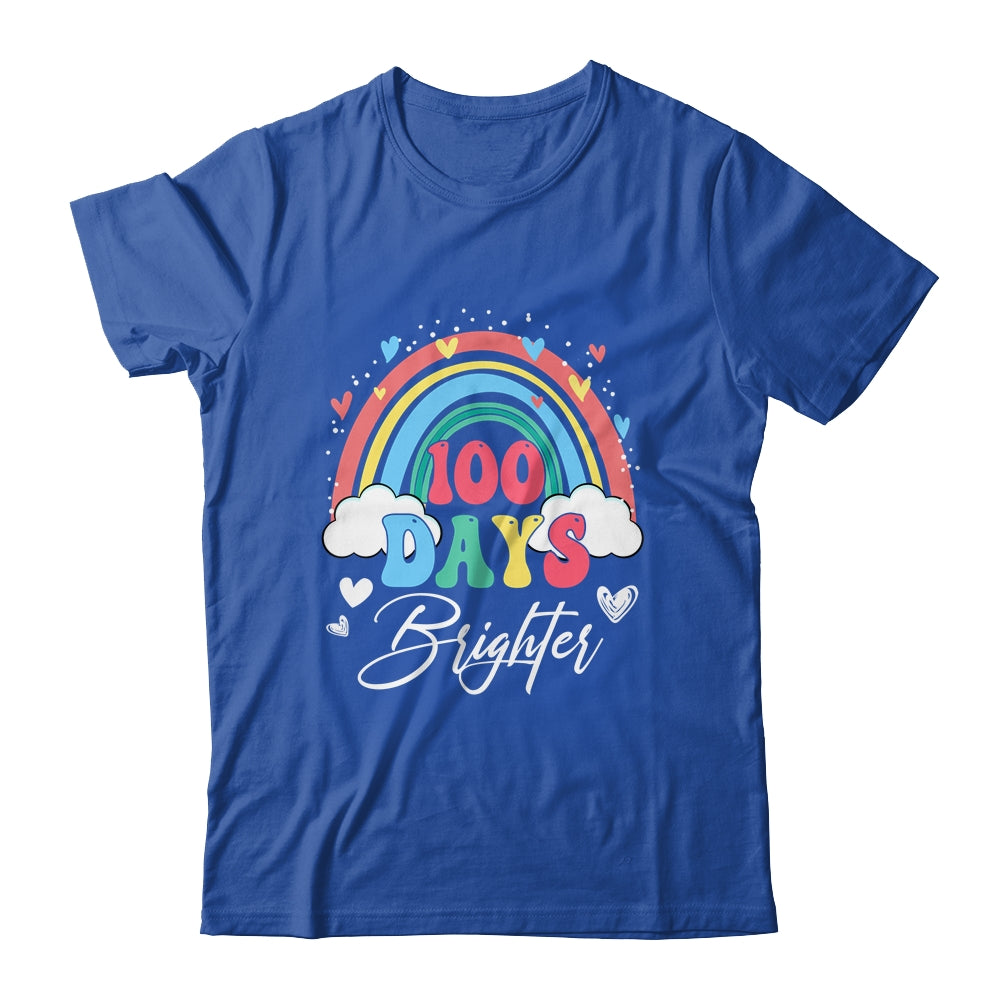 100 Days Brighter Rainbow Teacher Student 100Th Day School Shirt & Hoodie | siriusteestore