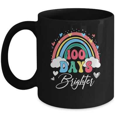 100 Days Brighter Rainbow Teacher Student 100Th Day School Mug | siriusteestore