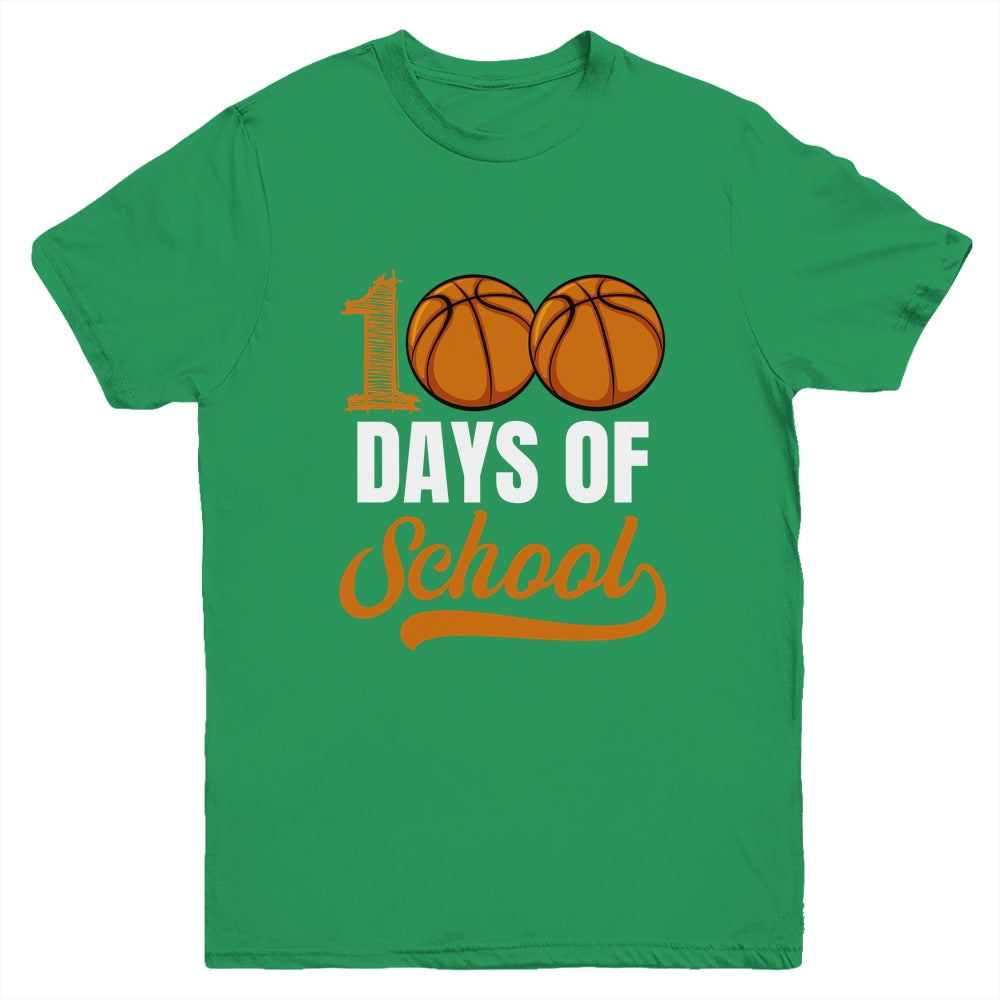 100 Days Of School Basketball Player Boy Girl Youth Shirt | siriusteestore