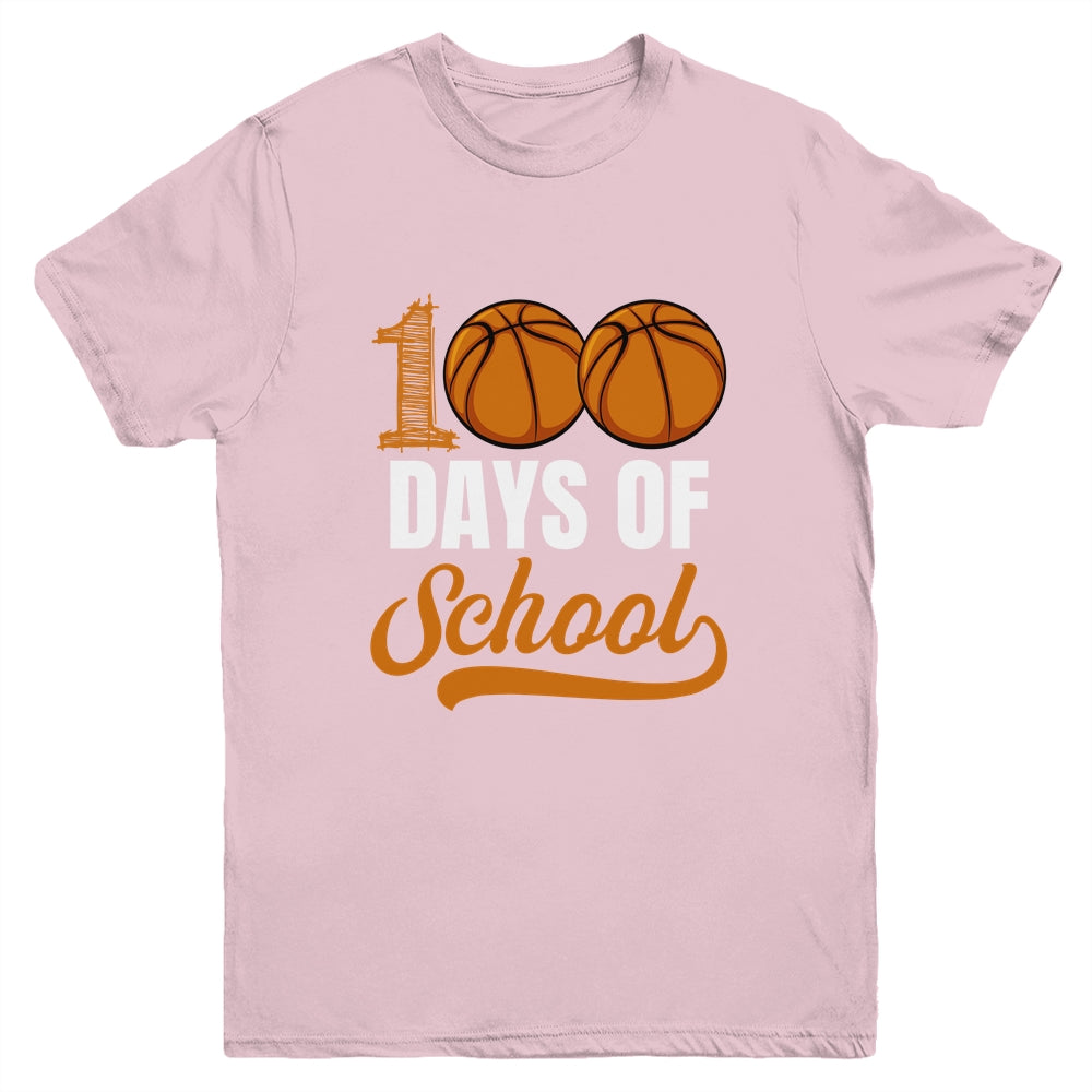 100 Days Of School Basketball Player Boy Girl Youth Shirt | siriusteestore