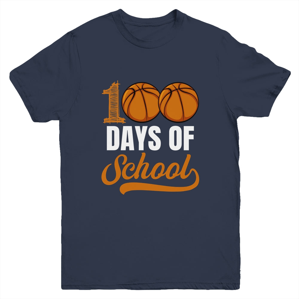 100 Days Of School Basketball Player Boy Girl Youth Shirt | siriusteestore