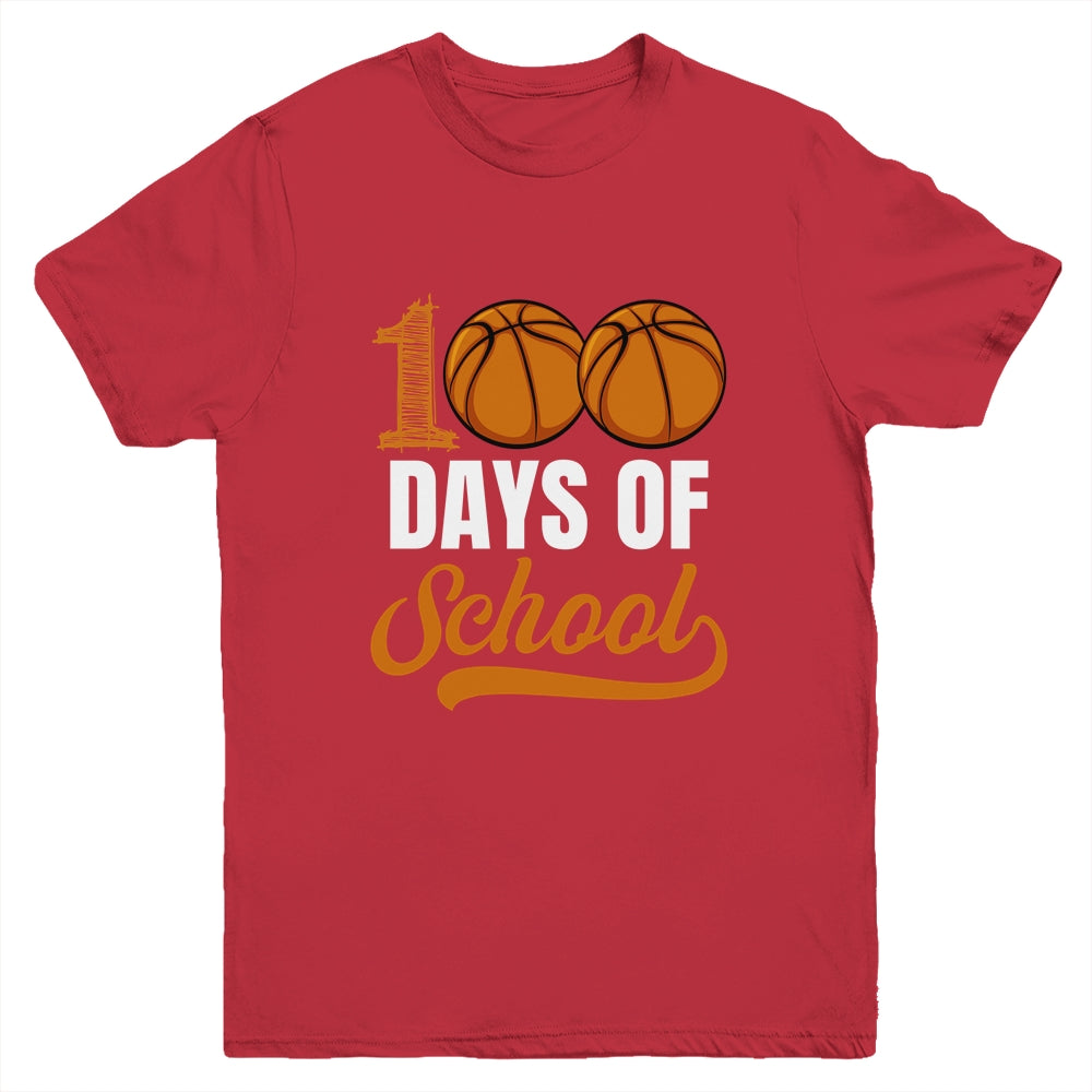 100 Days Of School Basketball Player Boy Girl Youth Shirt | siriusteestore