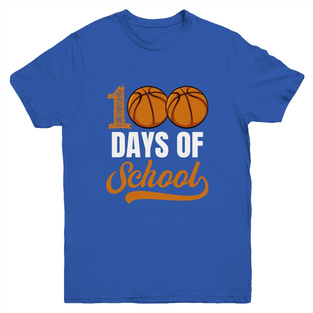 100 Days Of School Basketball Player Boy Girl Youth Shirt | siriusteestore