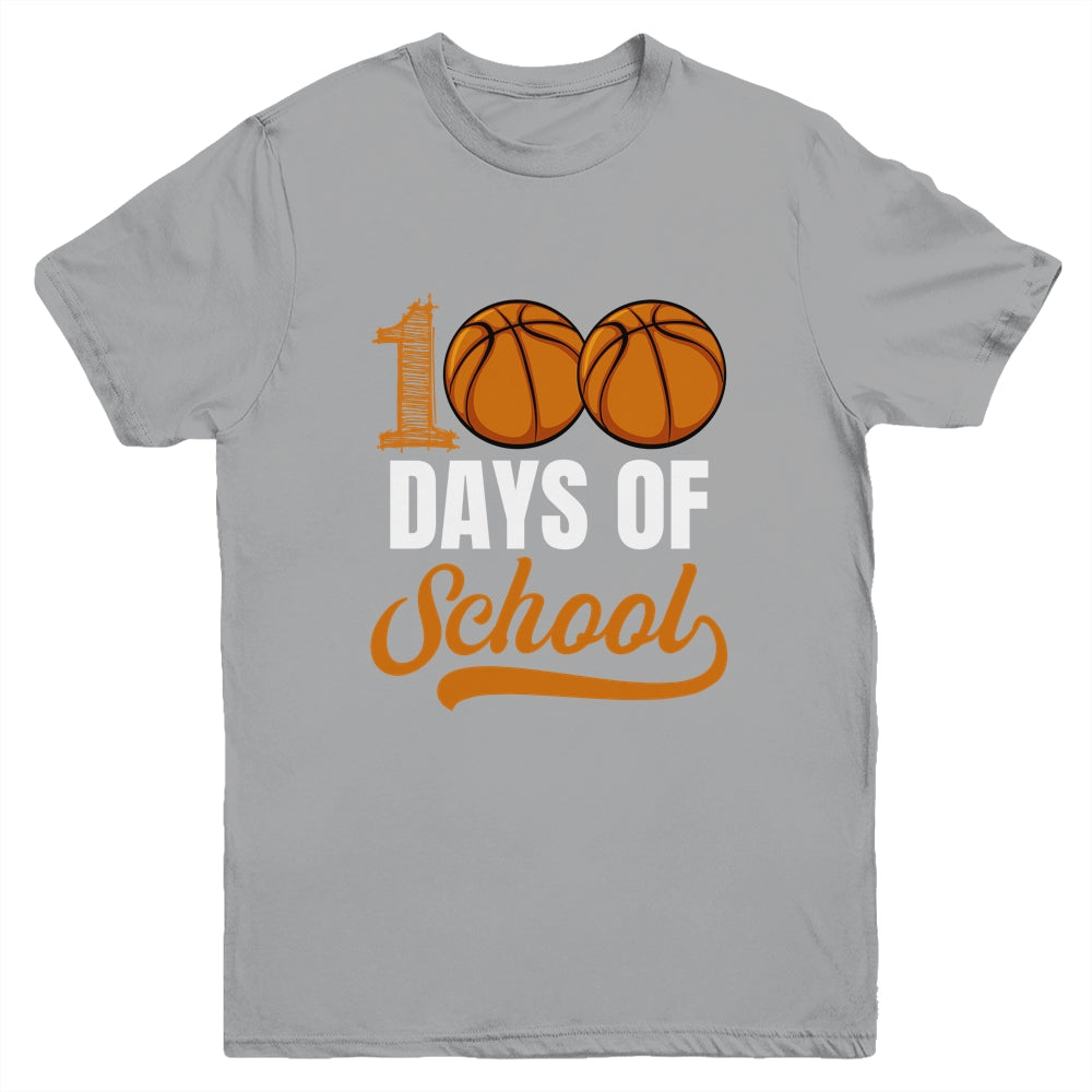 100 Days Of School Basketball Player Boy Girl Youth Shirt | siriusteestore
