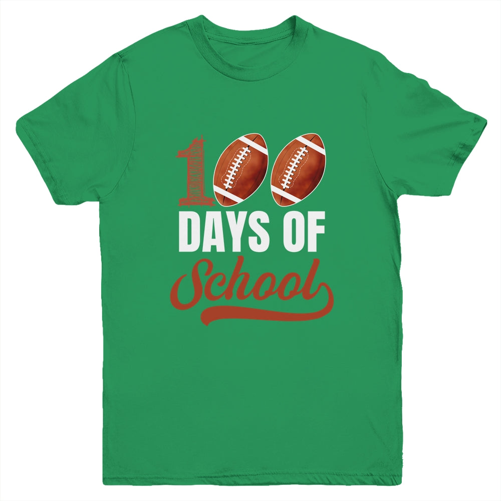 100 Days Of School Football Player Boy Girl Youth Shirt | siriusteestore