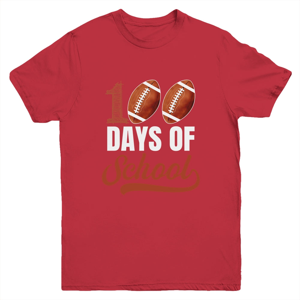 100 Days Of School Football Player Boy Girl Youth Shirt | siriusteestore