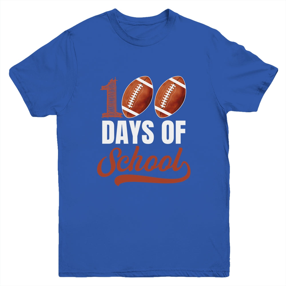 100 Days Of School Football Player Boy Girl Youth Shirt | siriusteestore