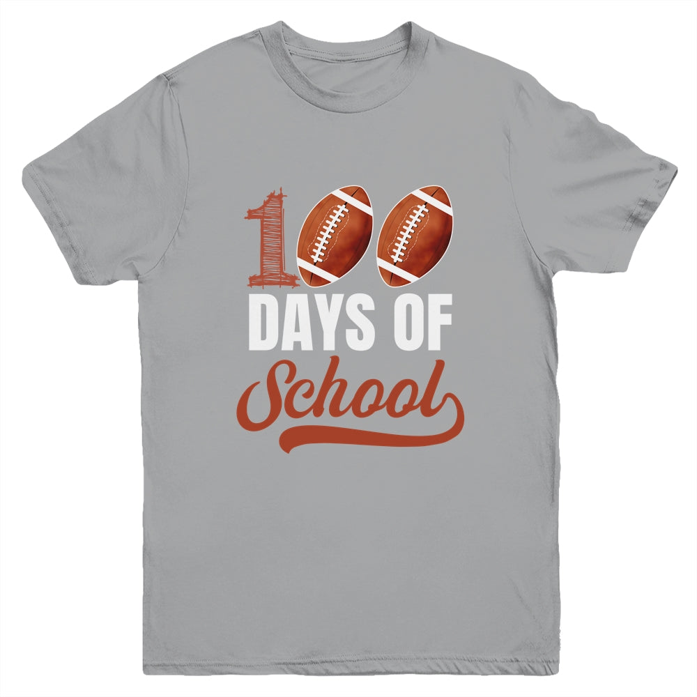100 Days Of School Football Player Boy Girl Youth Shirt | siriusteestore