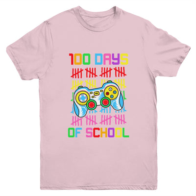 100 Days Of School For Boy Gamer 100Th Day Of School Youth Shirt | siriusteestore