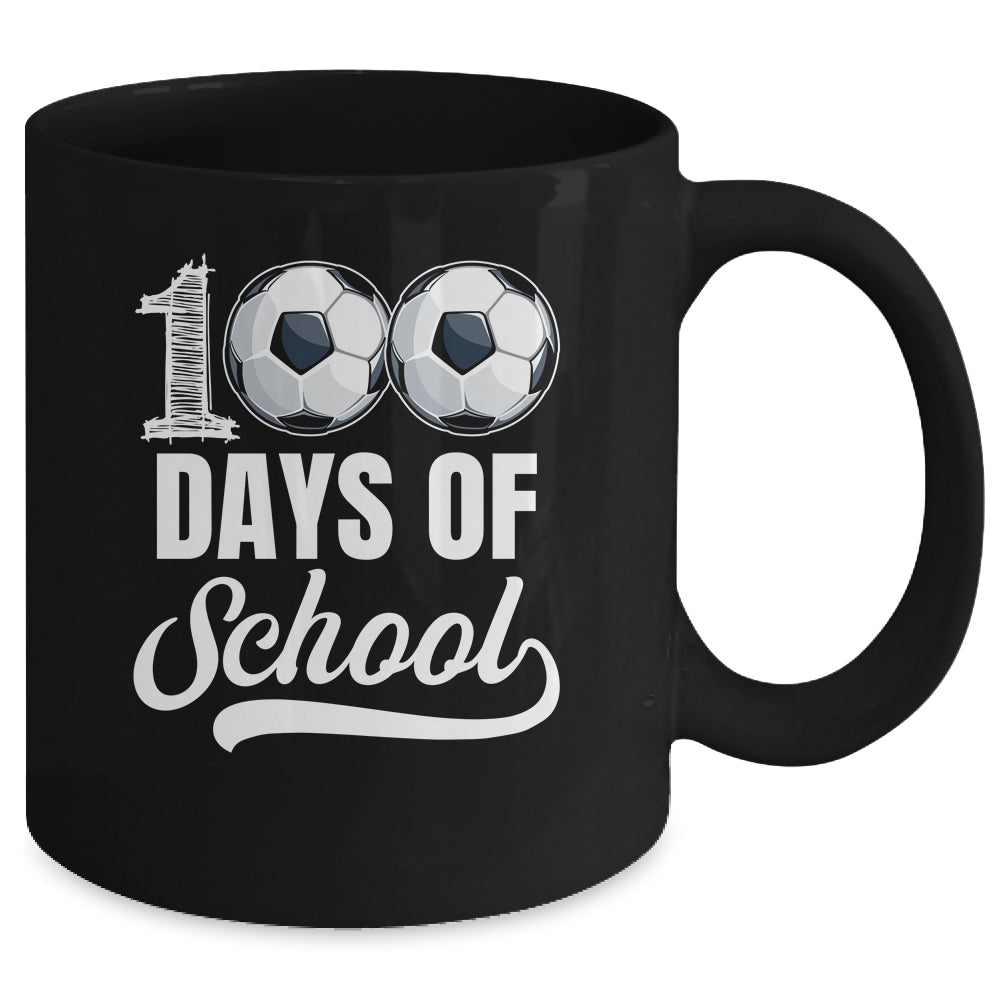 100 Days Of School Soccer Player Boy Girl Mug | siriusteestore
