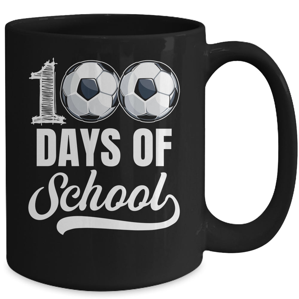 100 Days Of School Soccer Player Boy Girl Mug | siriusteestore