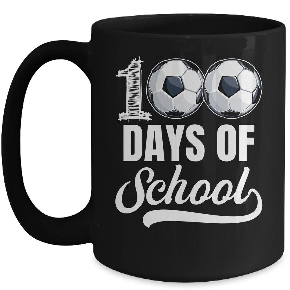 100 Days Of School Soccer Player Boy Girl Mug | siriusteestore