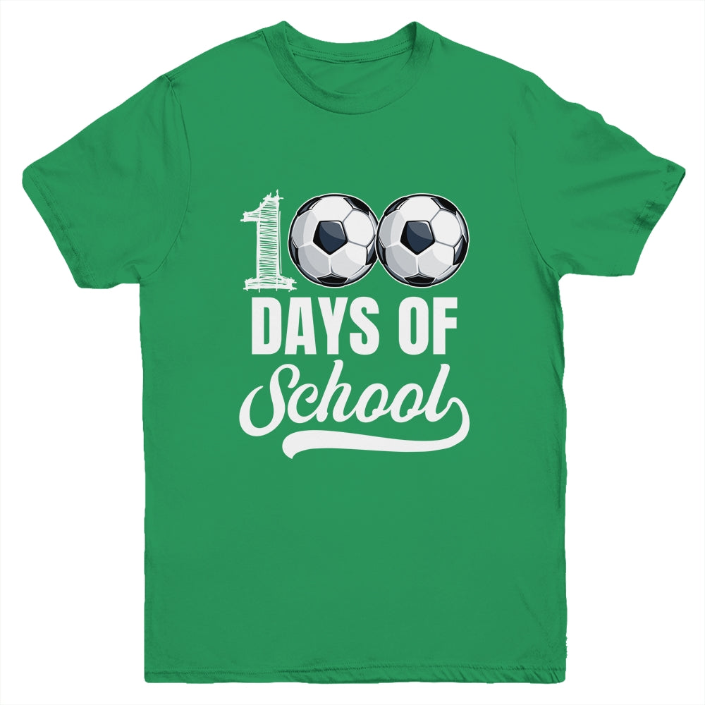 100 Days Of School Soccer Player Boy Girl Youth Shirt | siriusteestore