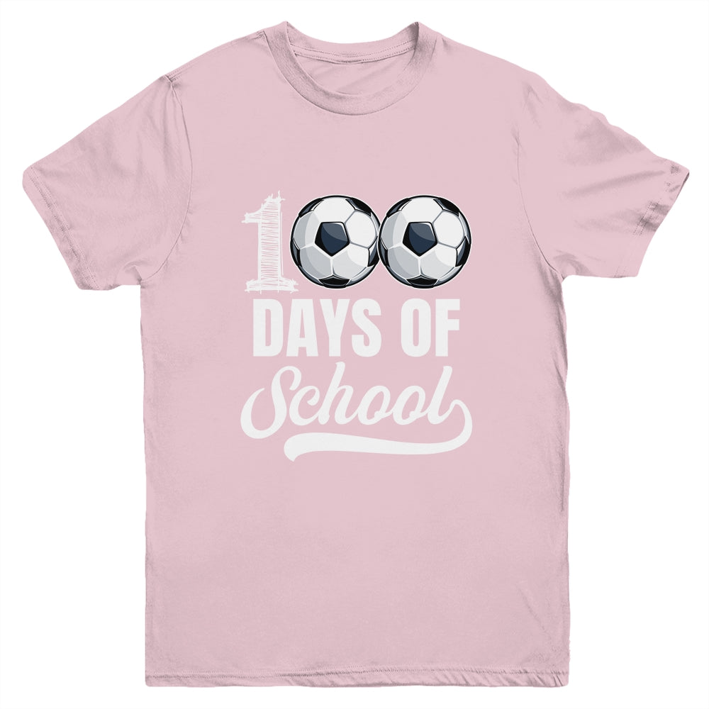 100 Days Of School Soccer Player Boy Girl Youth Shirt | siriusteestore